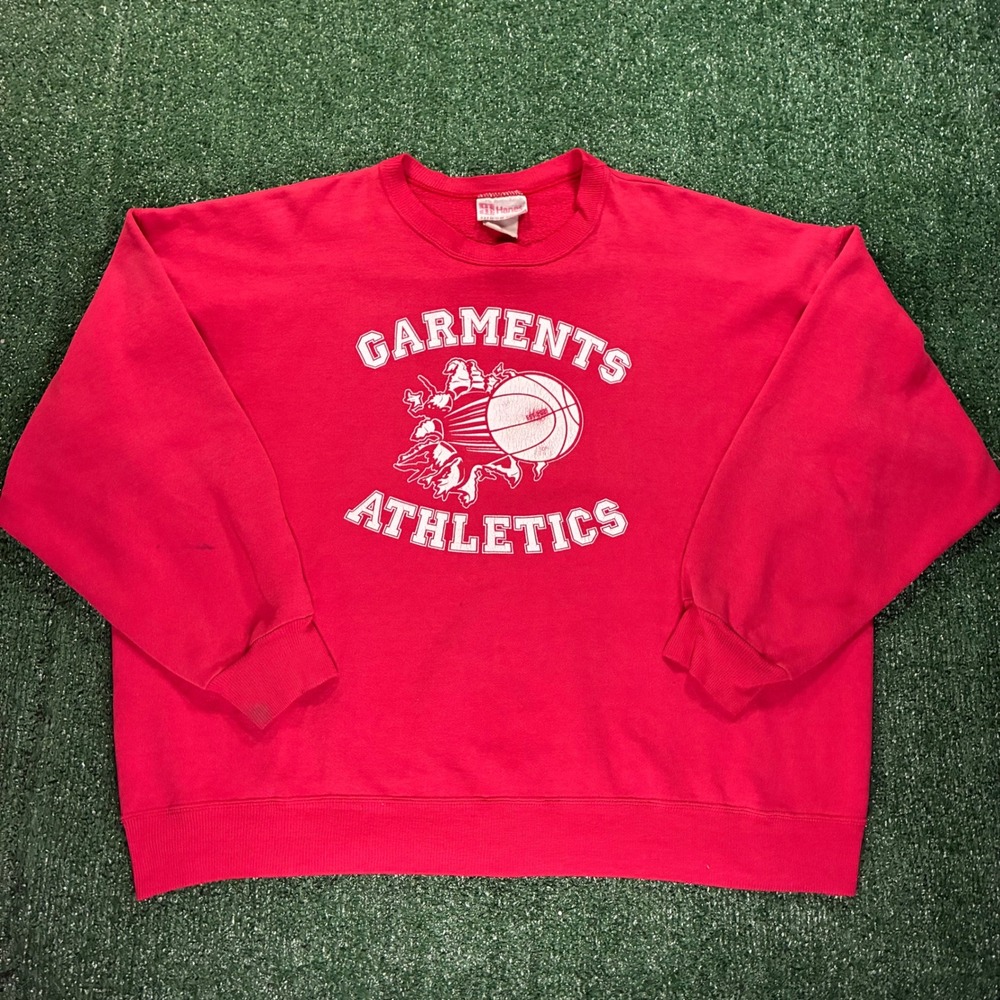 Vintage 90s Hanes Garments Athletics Crewneck Sweatshirt